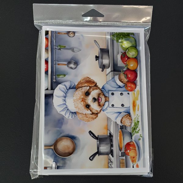 Maltipoo The Chef Greeting Cards Pack of 8 Fashion - Image 3