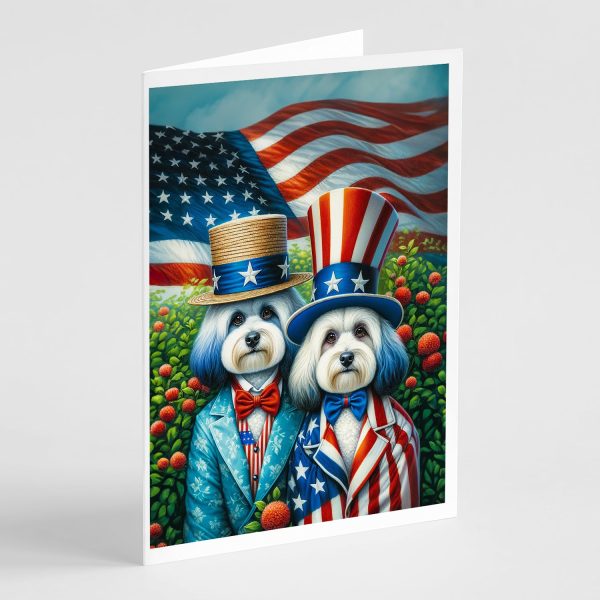 All American Havanese Greeting Cards Pack of 8 Online Sale