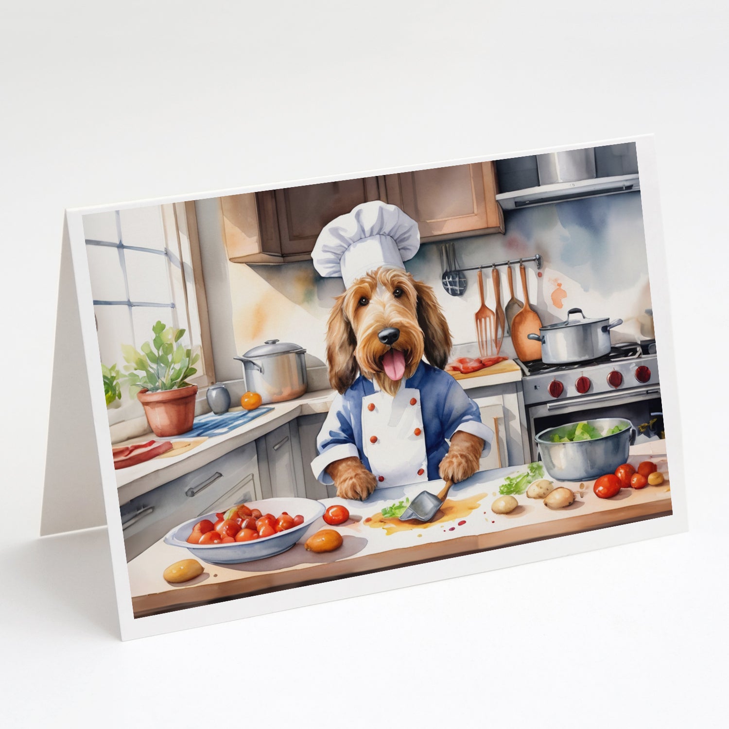 Otterhound The Chef Greeting Cards Pack of 8 Sale