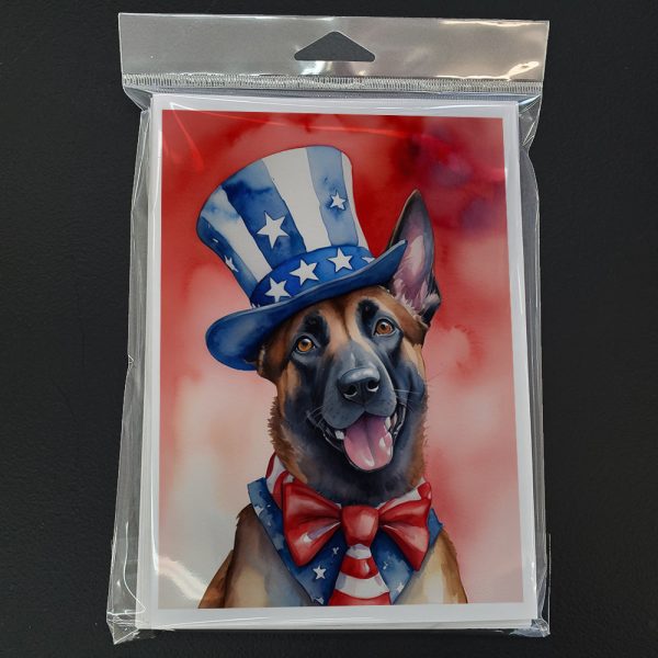 Belgian Malinois Patriotic American Greeting Cards Pack of 8 Fashion - Image 3