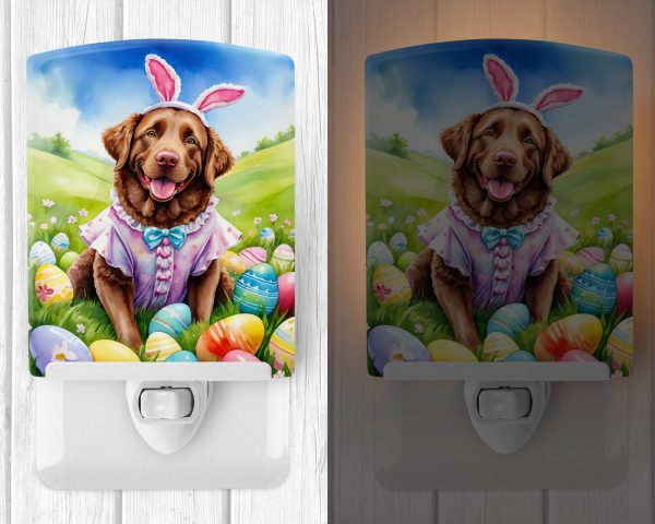 Chesapeake Bay Retriever Easter Egg Hunt Ceramic Night Light For Cheap - Image 2