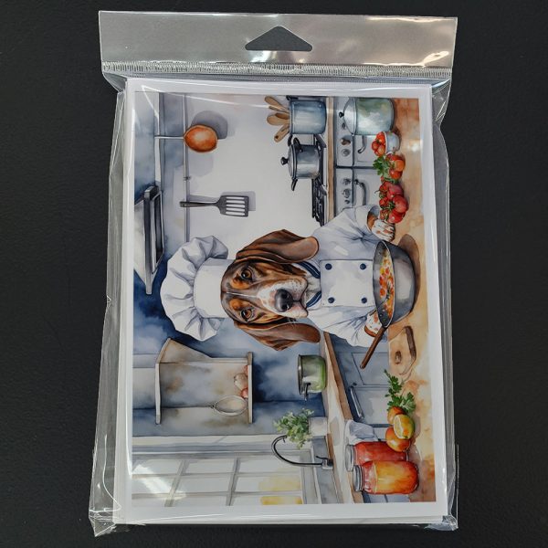 American English Coonhound The Chef Greeting Cards Pack of 8 Online Hot Sale - Image 3