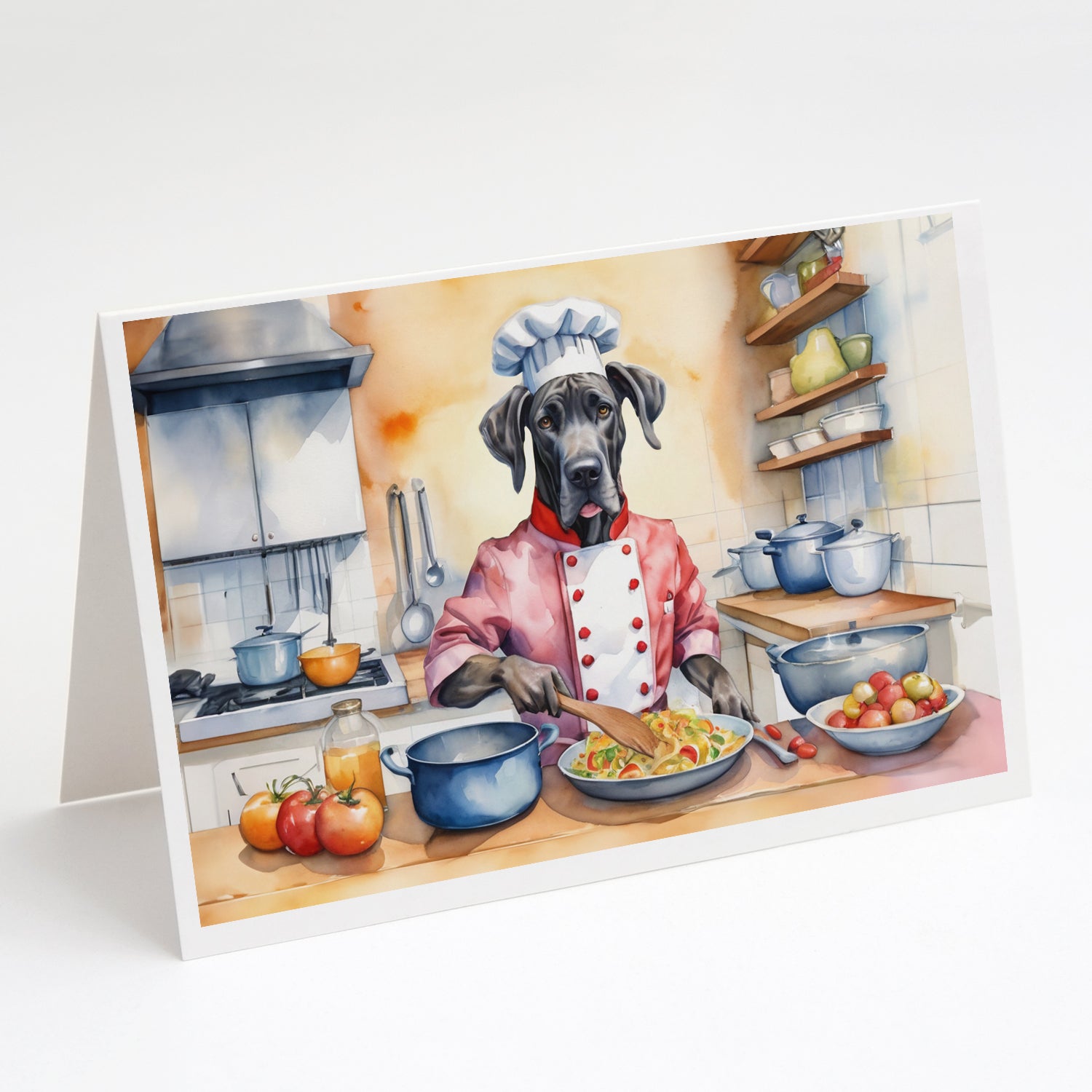 Great Dane The Chef Greeting Cards Pack of 8 Supply