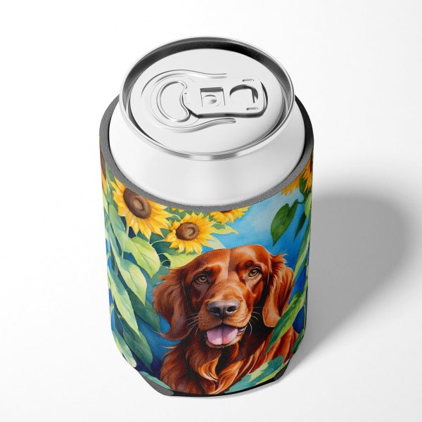 Irish Setter in Sunflowers Can or Bottle Hugger For Sale - Image 4