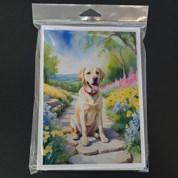 Labrador Retriever Spring Path Greeting Cards Pack of 8 For Cheap - Image 3
