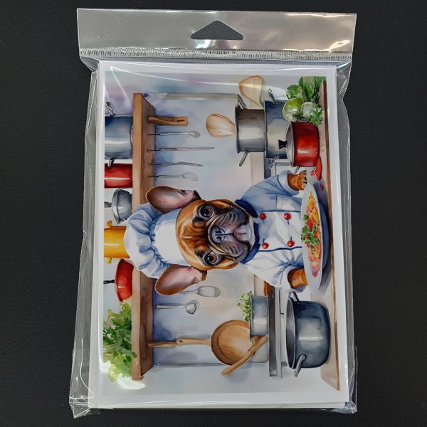 French Bulldog The Chef Greeting Cards Pack of 8 For Discount - Image 3