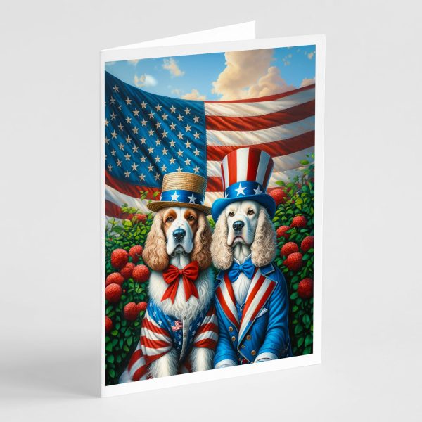 All American Clumber Spaniel Greeting Cards Pack of 8 Cheap