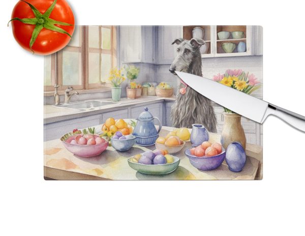 Decorating Easter Scottish Deerhound Glass Cutting Board Discount - Image 4