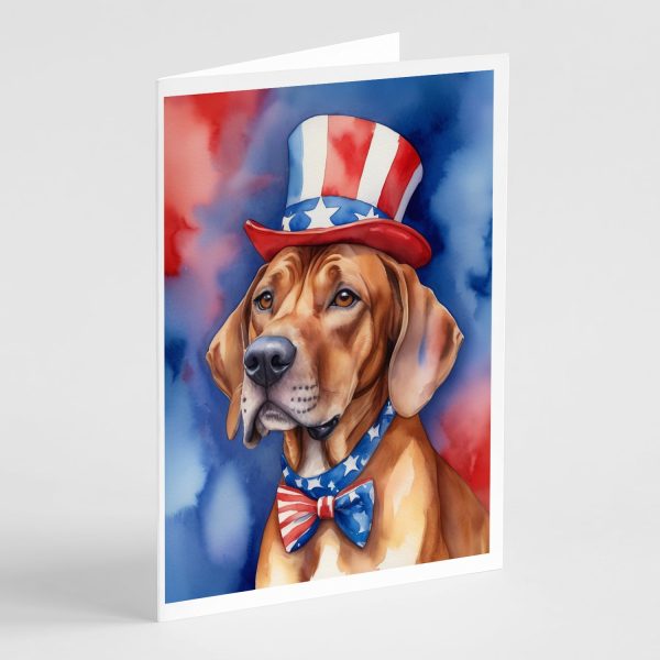 Rhodesian Ridgeback Patriotic American Greeting Cards Pack of 8 Online