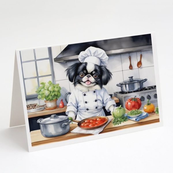 Japanese Chin The Chef Greeting Cards Pack of 8 For Sale