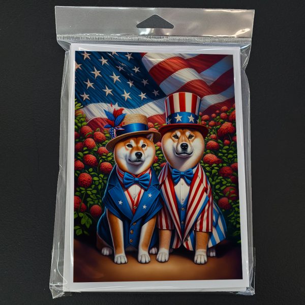 All American Shiba Inu Greeting Cards Pack of 8 Supply - Image 3