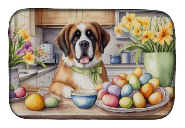 Decorating Easter Saint Bernard Dish Drying Mat For Cheap