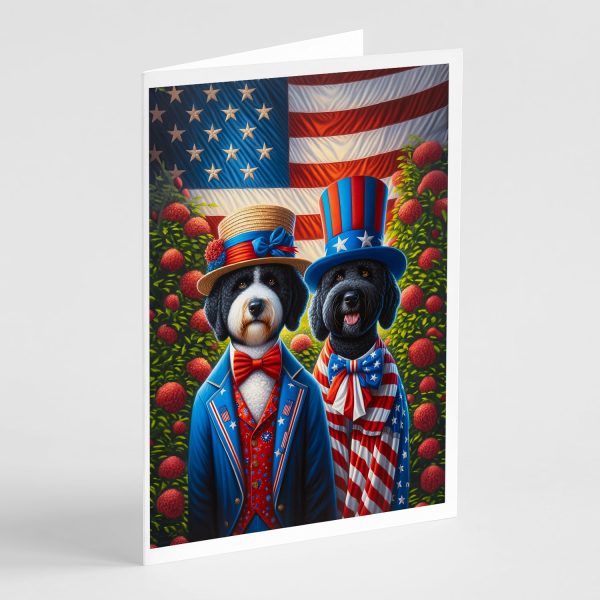 All American Portuguese Water Dog Greeting Cards Pack of 8 For Cheap