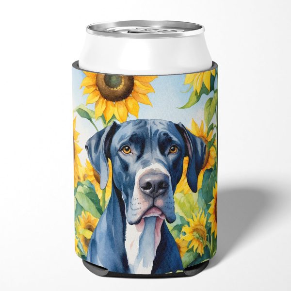 Great Dane in Sunflowers Can or Bottle Hugger on Sale - Image 2