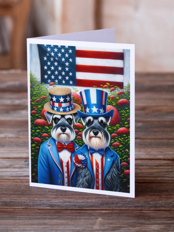All American Schnauzer Greeting Cards Pack of 8 For Sale - Image 2