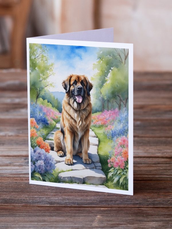 Leonberger Spring Path Greeting Cards Pack of 8 Online - Image 2