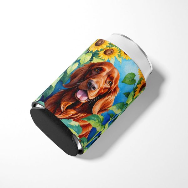 Irish Setter in Sunflowers Can or Bottle Hugger For Sale - Image 3