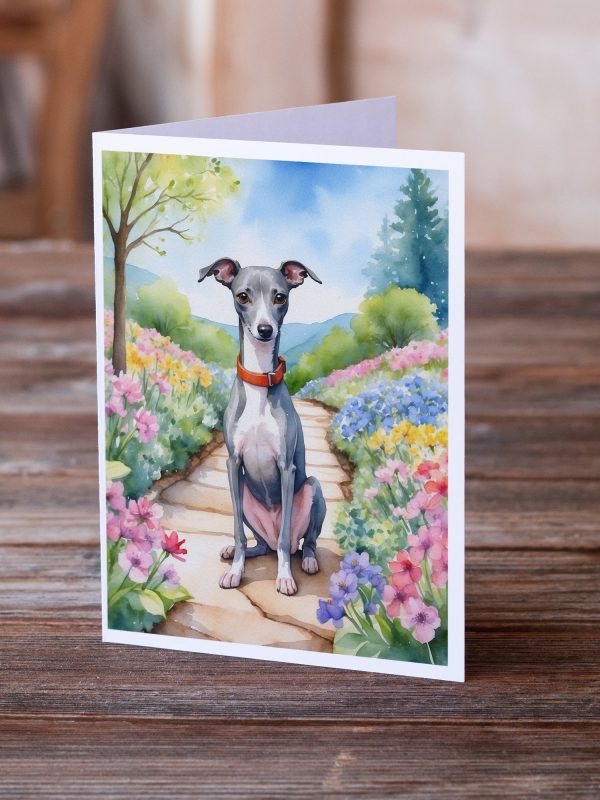 Italian Greyhound Spring Path Greeting Cards Pack of 8 Online Hot Sale - Image 2