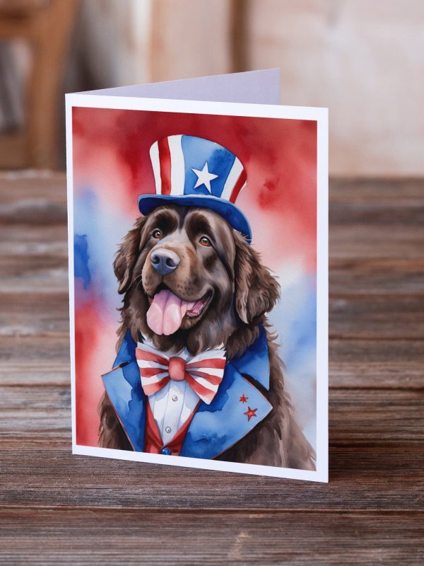 Newfoundland Patriotic American Greeting Cards Pack of 8 Online now - Image 2