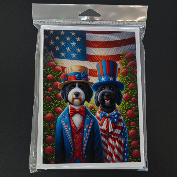 All American Portuguese Water Dog Greeting Cards Pack of 8 For Cheap - Image 3