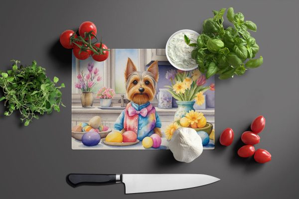 Decorating Easter Silky Terrier Glass Cutting Board Hot on Sale - Image 3