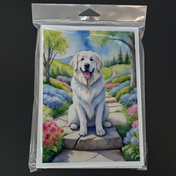 Great Pyrenees Spring Path Greeting Cards Pack of 8 Hot on Sale - Image 3