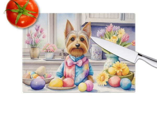 Decorating Easter Silky Terrier Glass Cutting Board Hot on Sale - Image 4