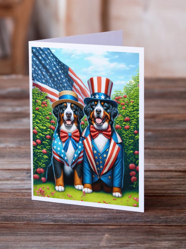 All American Bernese Mountain Dog Greeting Cards Pack of 8 Discount - Image 2
