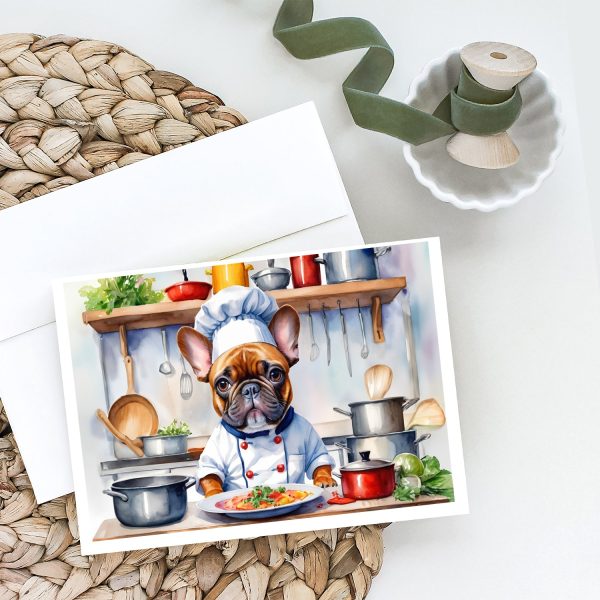 French Bulldog The Chef Greeting Cards Pack of 8 For Discount - Image 2