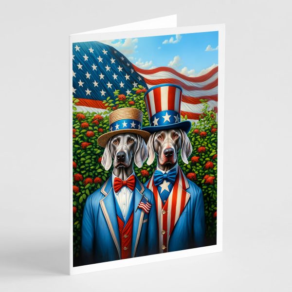 All American Weimaraner Greeting Cards Pack of 8 Supply