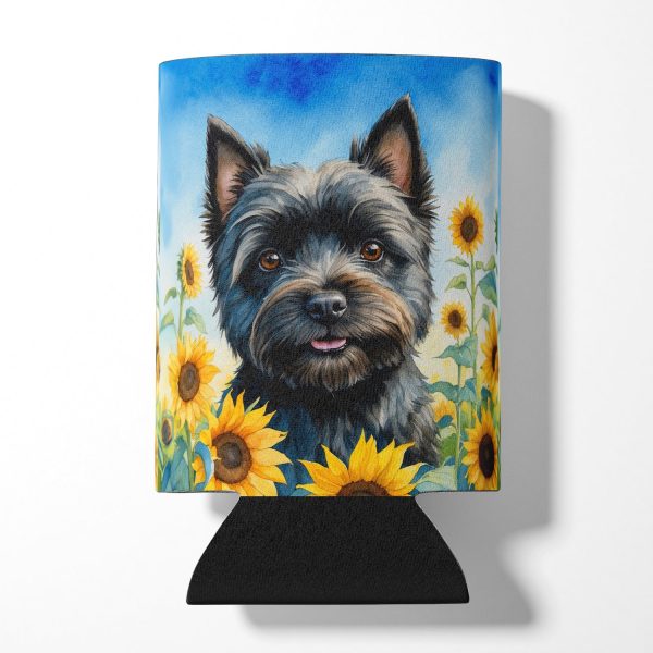 Cairn Terrier in Sunflowers Can or Bottle Hugger For Cheap