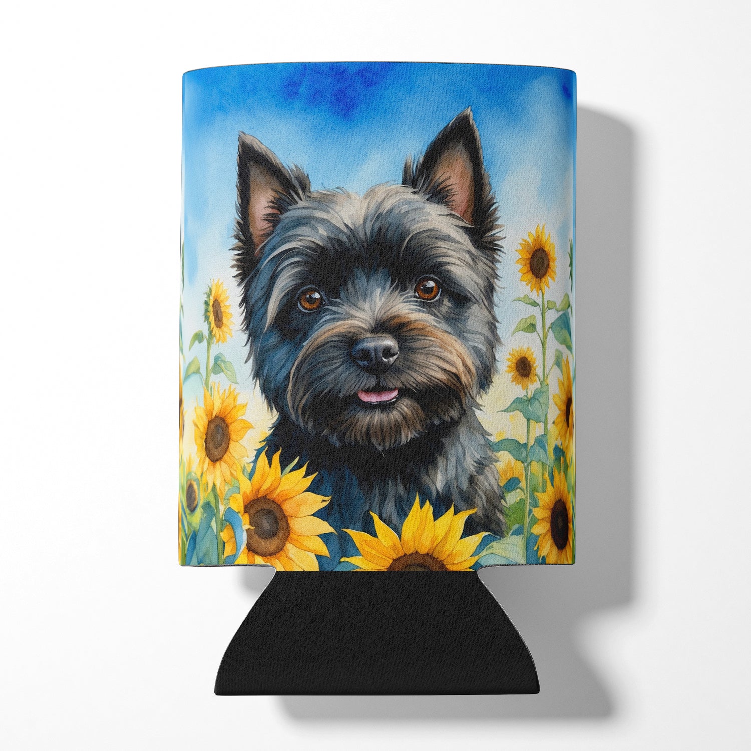 Cairn Terrier in Sunflowers Can or Bottle Hugger For Cheap