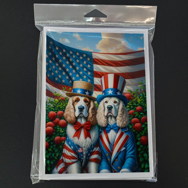 All American Clumber Spaniel Greeting Cards Pack of 8 Cheap - Image 3