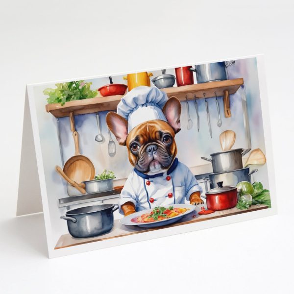 French Bulldog The Chef Greeting Cards Pack of 8 For Discount