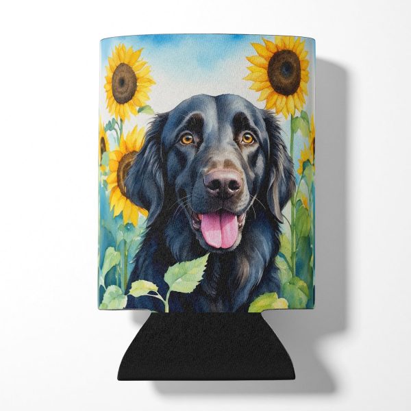 Flat-Coated Retriever in Sunflowers Can or Bottle Hugger Online now