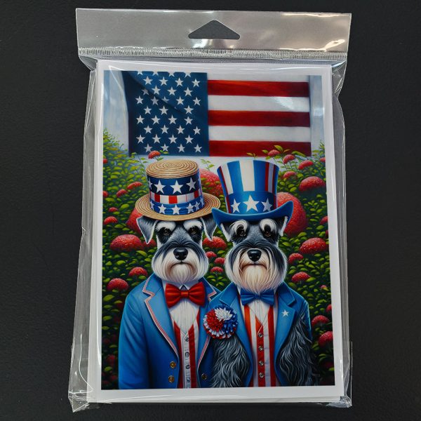 All American Schnauzer Greeting Cards Pack of 8 For Sale - Image 3