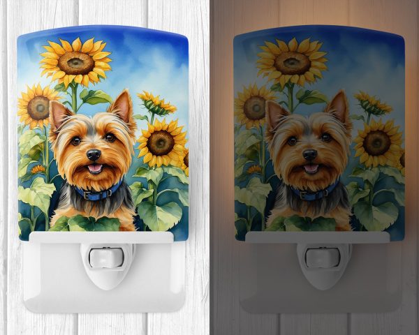 Silky Terrier in Sunflowers Ceramic Night Light Online - Image 2