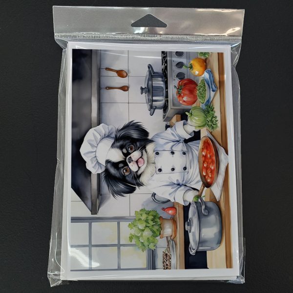 Japanese Chin The Chef Greeting Cards Pack of 8 For Sale - Image 3
