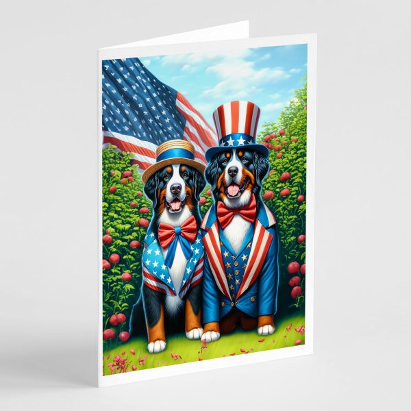 All American Bernese Mountain Dog Greeting Cards Pack of 8 Discount