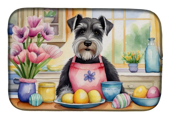 Decorating Easter Schnauzer Dish Drying Mat For Cheap