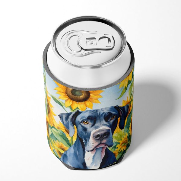 Great Dane in Sunflowers Can or Bottle Hugger on Sale - Image 4