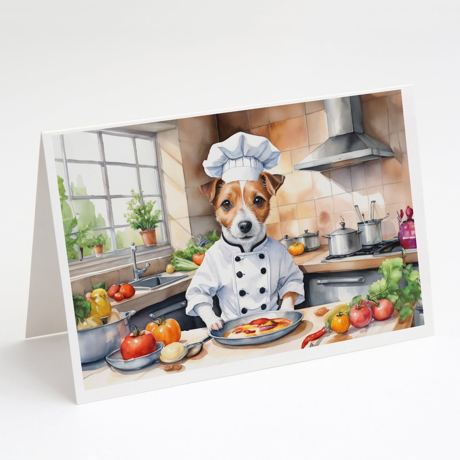 Jack Russell Terrier The Chef Greeting Cards Pack of 8 Online now