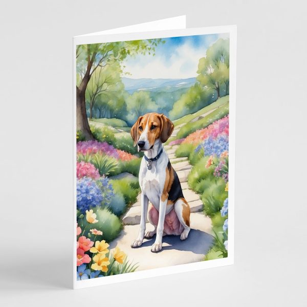 American Foxhound Spring Garden Greeting Cards Pack of 8 Sale