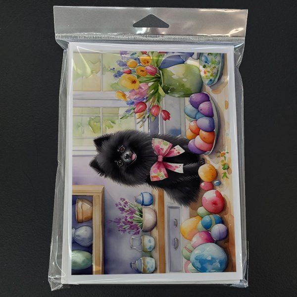 Decorating Easter Pomeranian Greeting Cards Pack of 8 Supply - Image 3