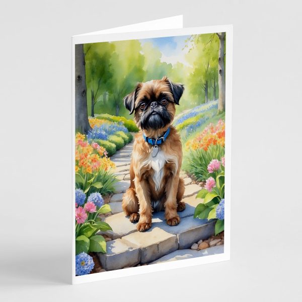 Brussels Griffon Spring Path Greeting Cards Pack of 8 Online now
