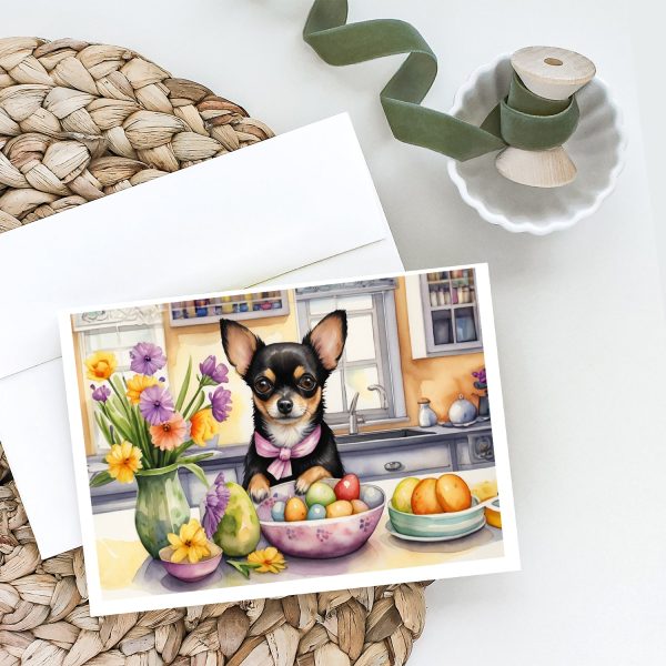 Decorating Easter Chihuahua Greeting Cards Pack of 8 Fashion - Image 2