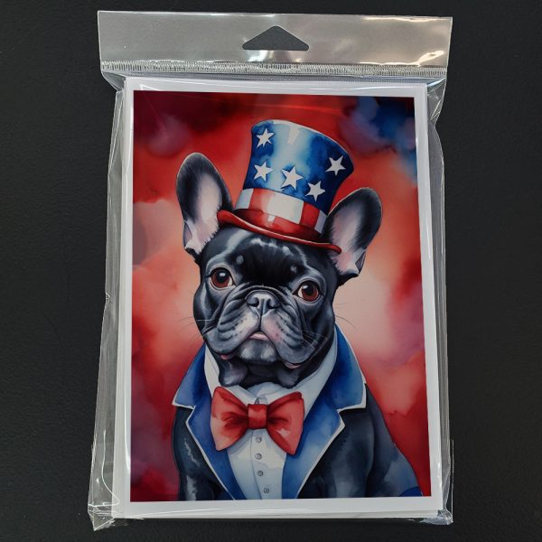 French Bulldog Patriotic American Greeting Cards Pack of 8 Fashion - Image 3