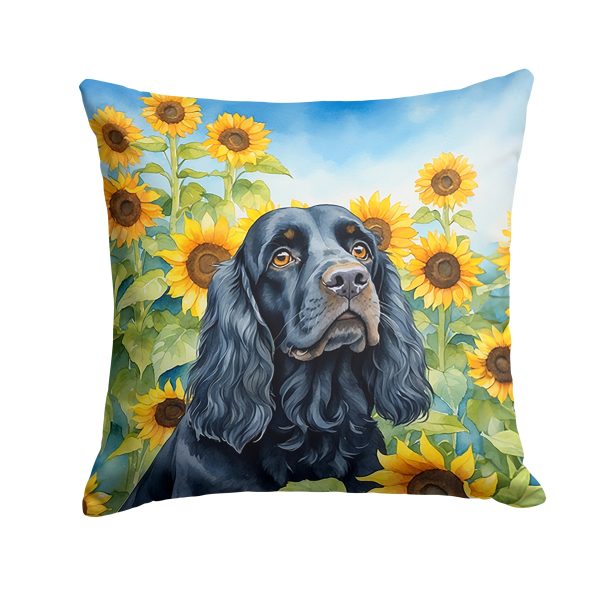 Cocker Spaniel in Sunflowers Throw Pillow Online Hot Sale
