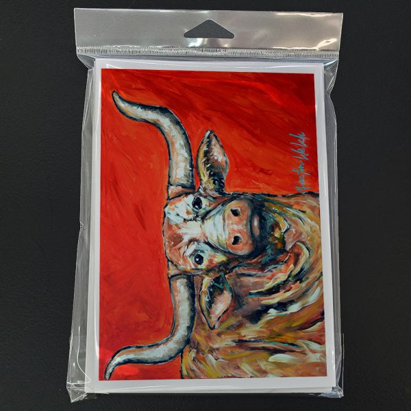 See Red Longhorn Cow Greeting Cards Pack of 8 For Discount - Image 3