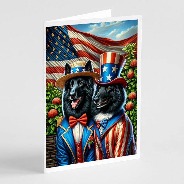 All American Belgian Sheepdog Greeting Cards Pack of 8 Fashion